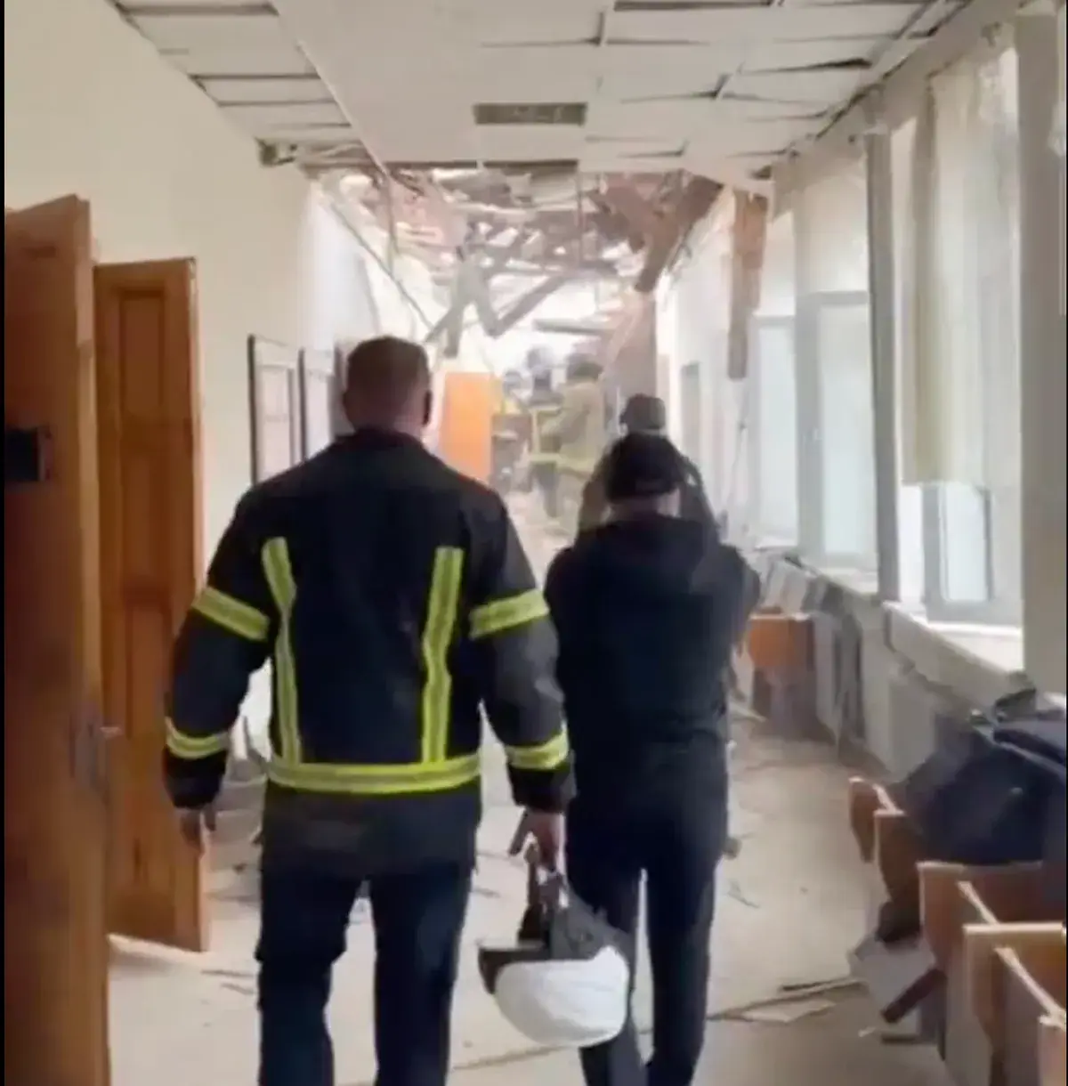 Russian drone strikes educational building in Rivne, injures 20
