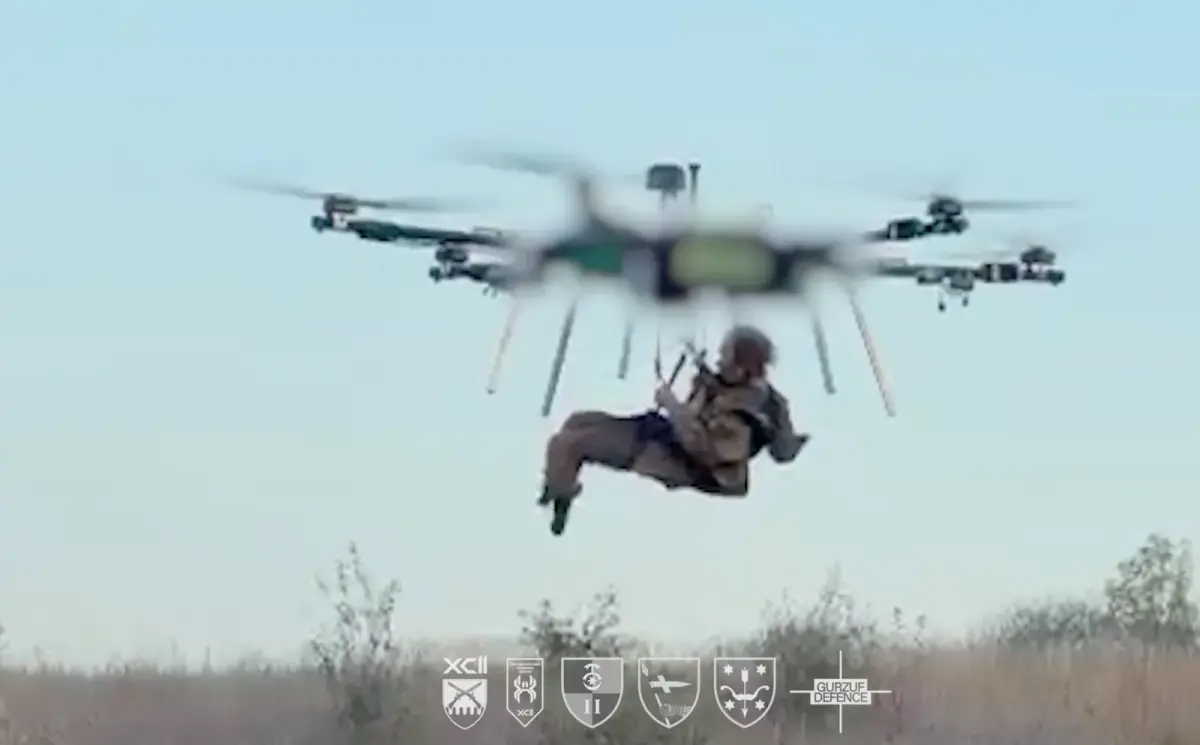 Ukrainian forces evacuate injured soldier from front line by drone in first-of-its-kind mission