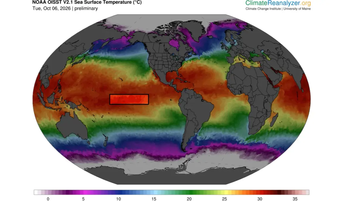 Central Pacific Ocean breaks temperature record; experts warn of shifting El Niño pattern
