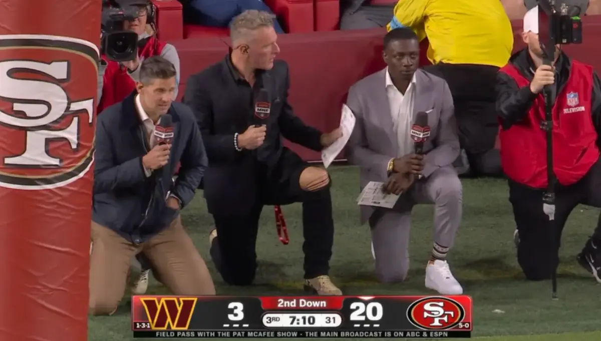 Pat McAfee couldn’t stop making fun of Dan Orlovsky kneeling