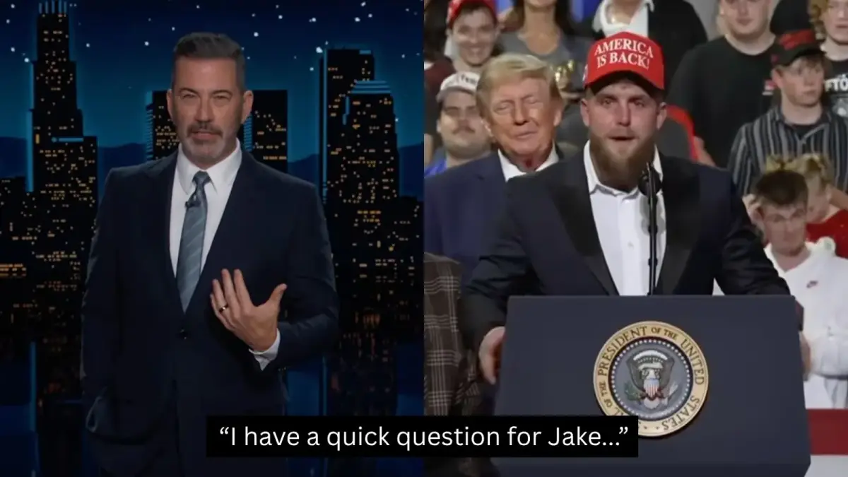 Jimmy Kimmel roasts Jake Paul's speech at Trump rally