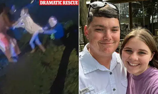 Hero sheriff's deputy filmed jumping into neck-deep pond to rescue non-verbal child who has autism