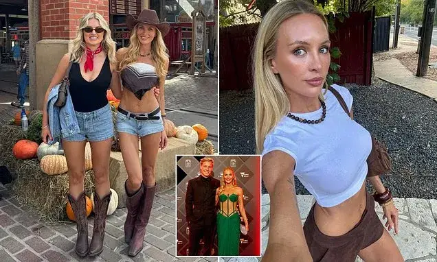 Isaac Heeney's ex Steffie Waters shows off her tiny frame in Texas as she continues her post-split US trip after devastating breakup with the Sydney Swans star