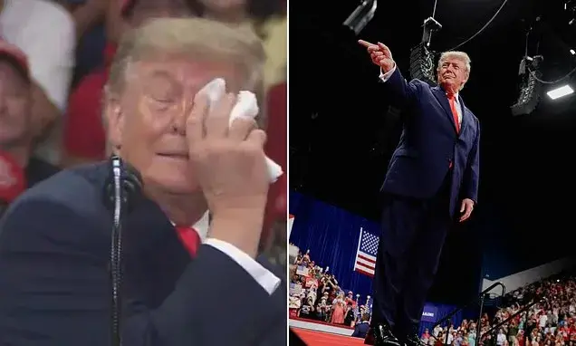 Trump pauses rally after struggling to keep eye open, dismisses health rumors