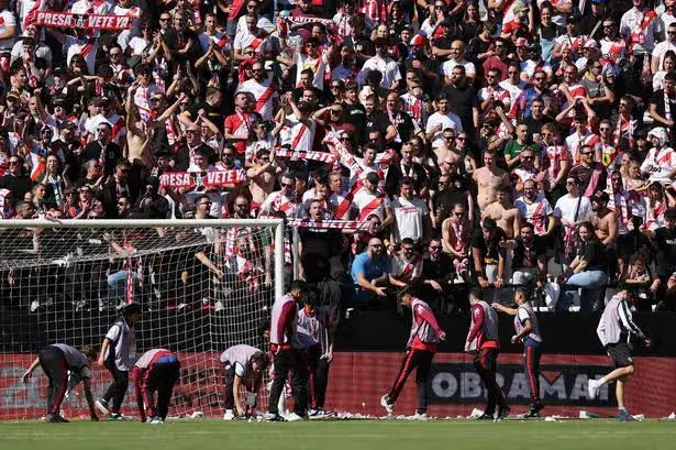 La Liga match abandoned after ultras launch paper planes onto pitch during protest