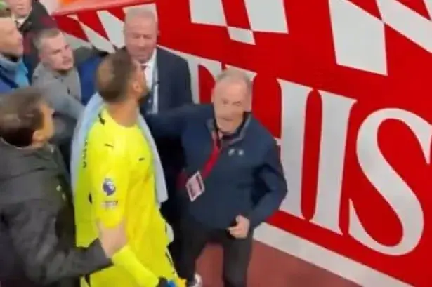 Man City's Donnarumma escorted from tunnel after heated exchange with Liverpool fan