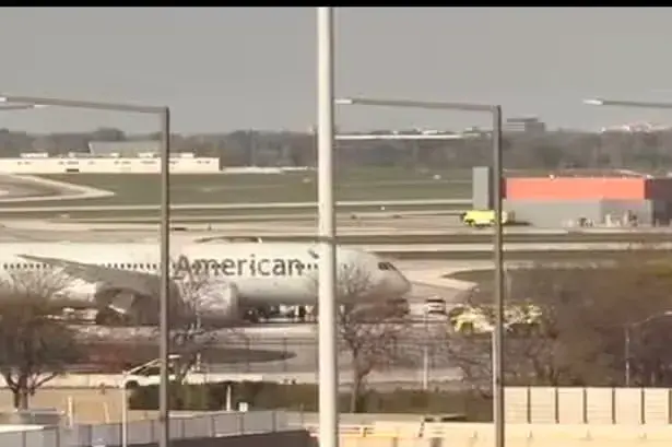 One hospitalised after American Airlines flight 'blows two tires' during landing at busy airport