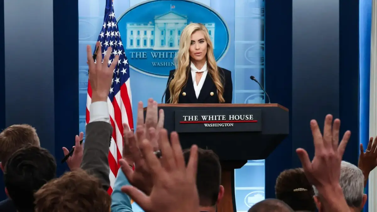 White House press secretary Katie Zacharia holds first briefing, announces resignation demand for Amb. Guilfoyle