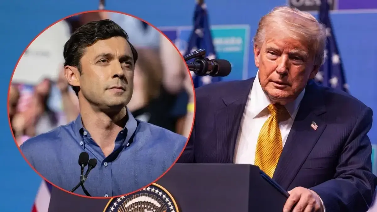 Trump says Sen. Ossoff is 'not good looking,' calls Republican opponent Collins 'all man' at rally