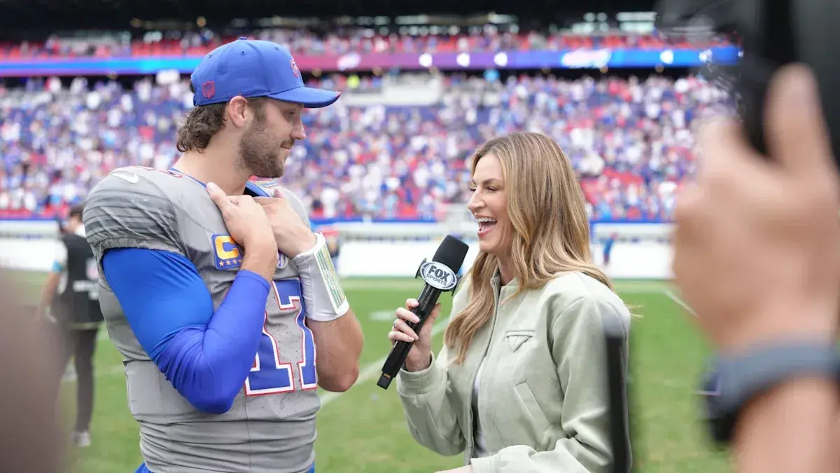 Josh Allen's Spanish ESPN interview interrupted by Bills-Rams fight