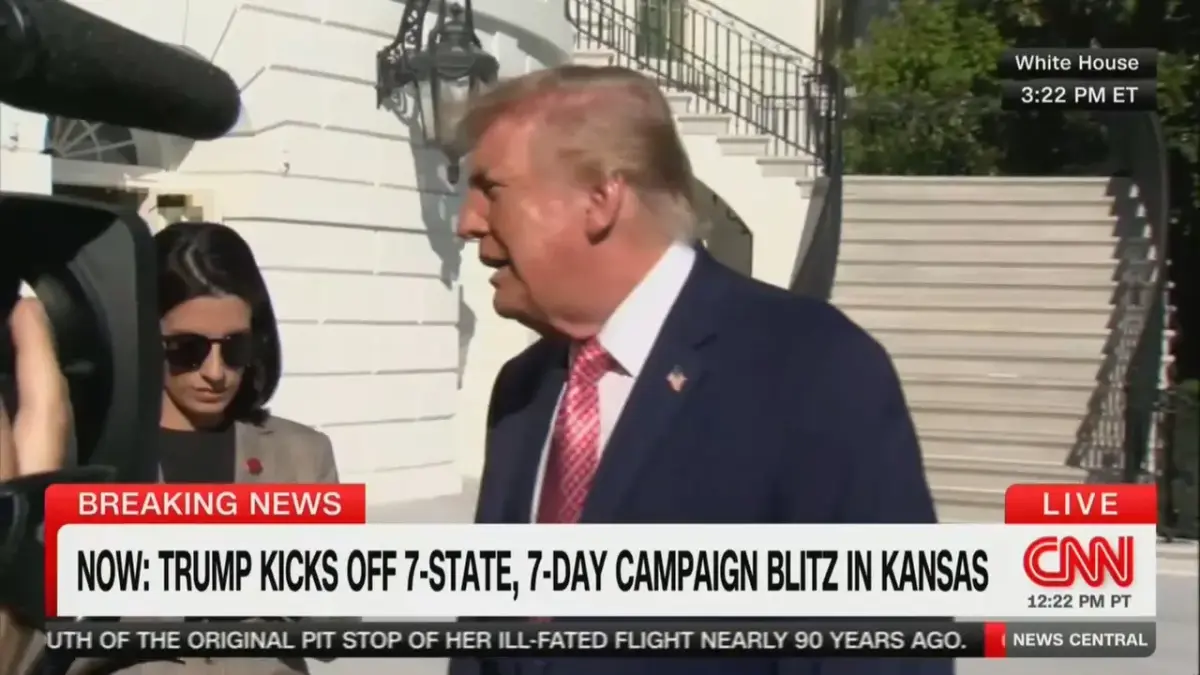 Trump snaps at reporter, apologizes after learning she works for Daily Wire
