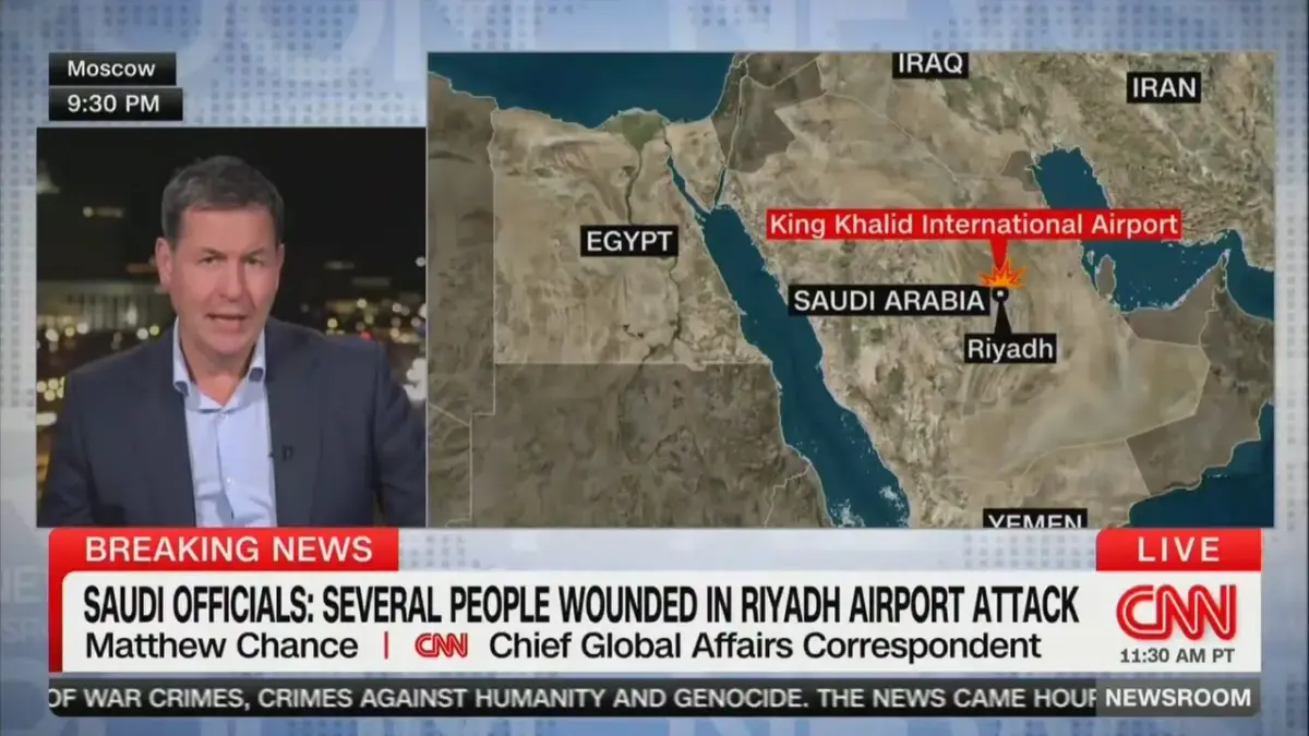 Houthi missile strike evacuates Riyadh airport, injures multiple people