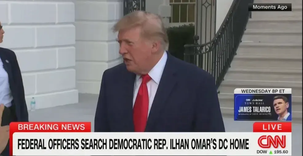 Trump denies involvement in federal raid on Rep. Ilhan Omar's home