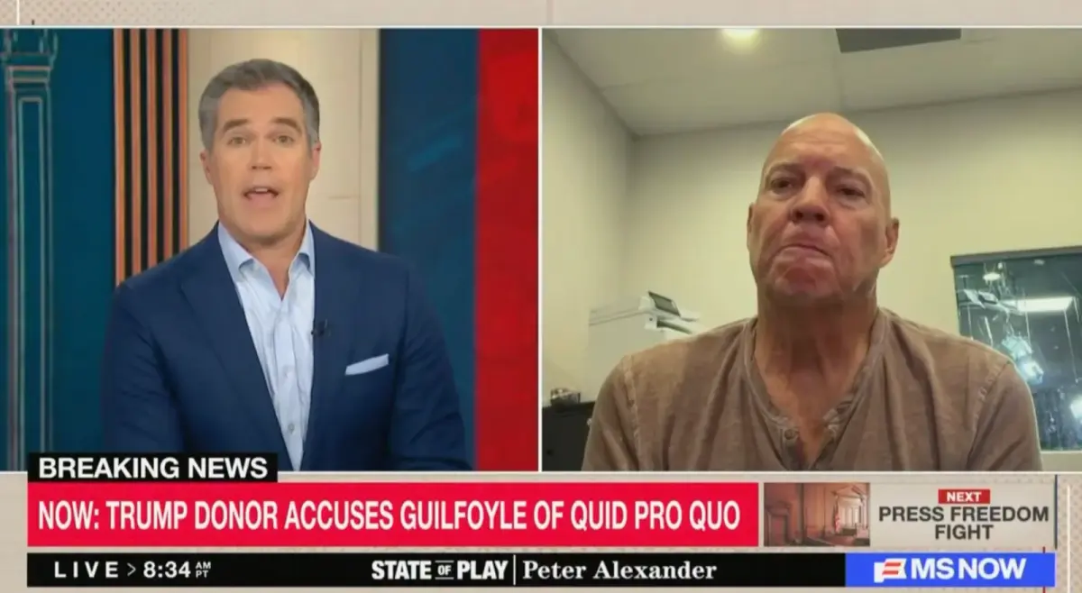 MSNBC anchor asks Trump donor if payments to Eric Trump, Don Jr. scored him favors