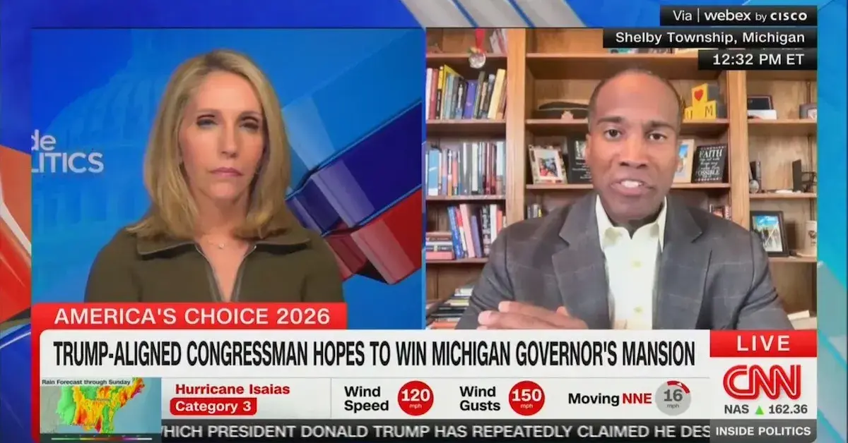 Trump-Endorsed Rep. James Says Trump 'Not Correct' About Economy on CNN