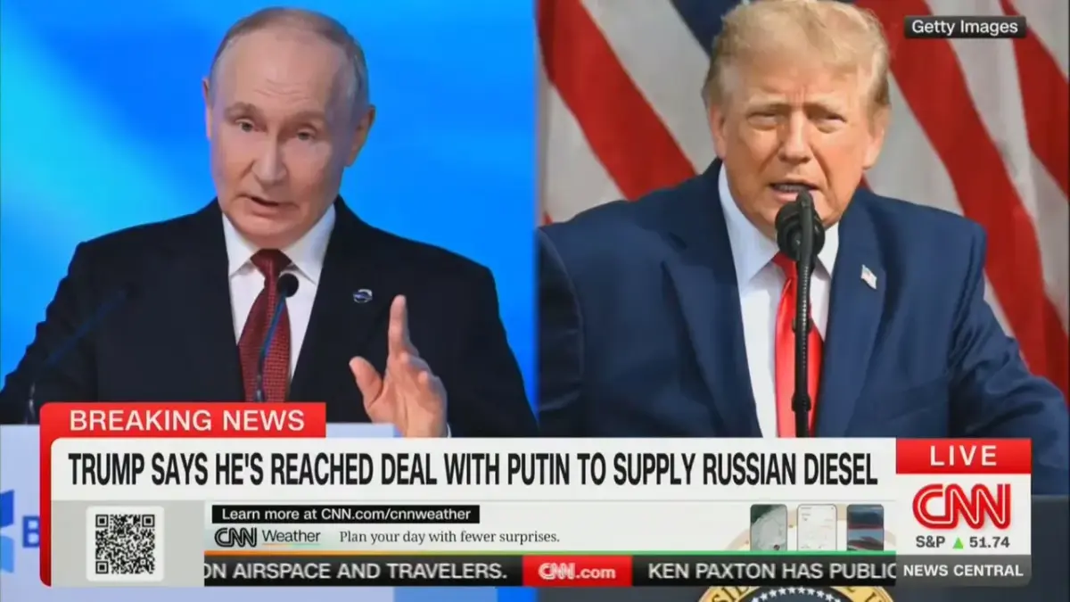 Trump says Putin will bail out US diesel market weeks after Trump imposed sanctions