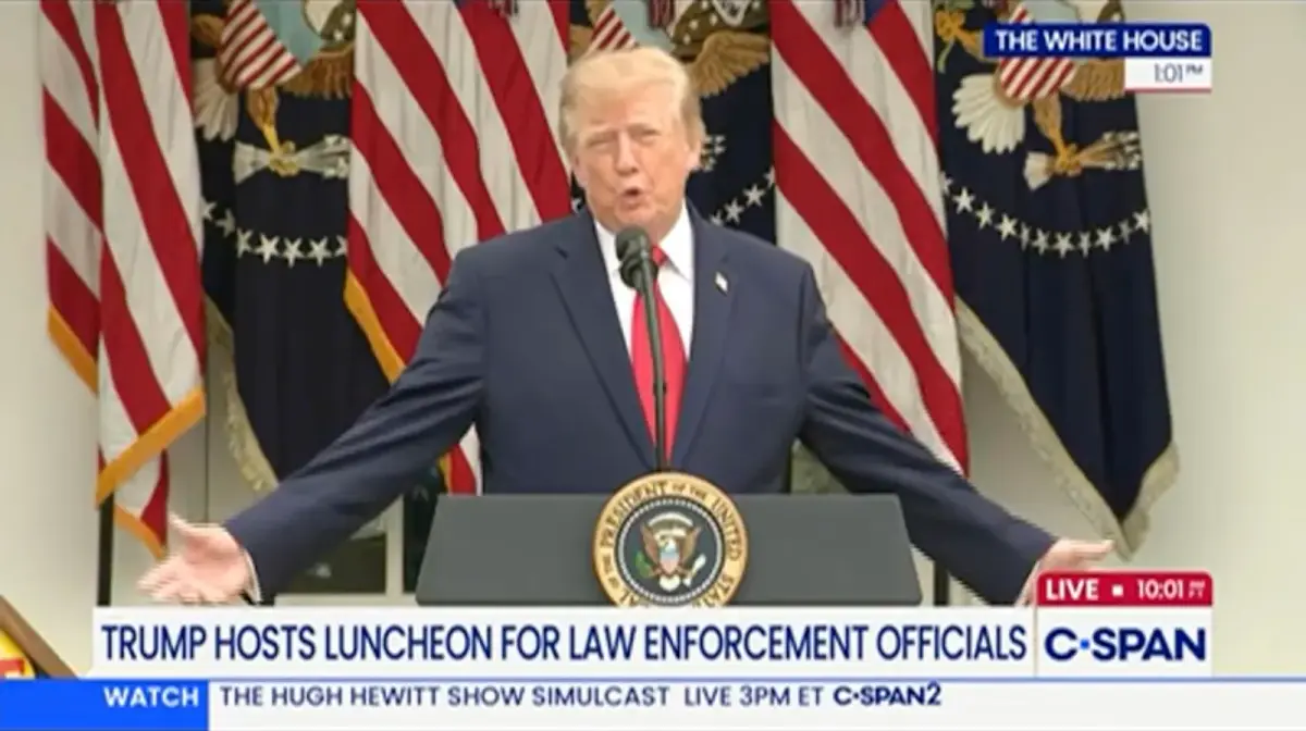Trump Declares 'I Don't Happen to be a Controversial Person' in Rambling Rose Garden Speech